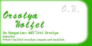 orsolya wolfel business card